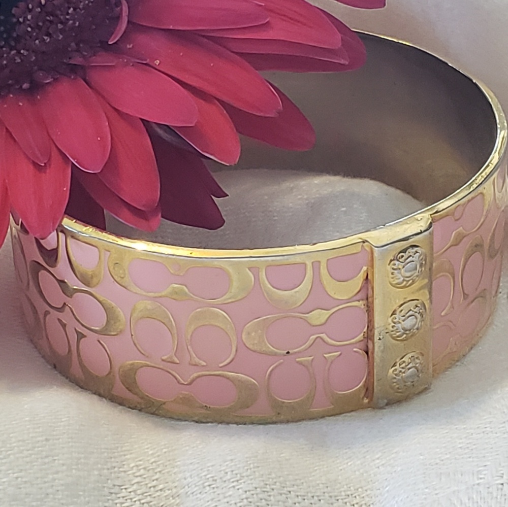 Coach Pink Metal Bracelet